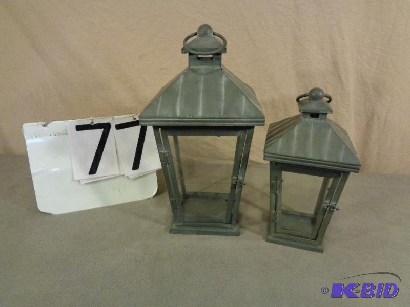 2 New Metal and Glass Display Model Lanterns....