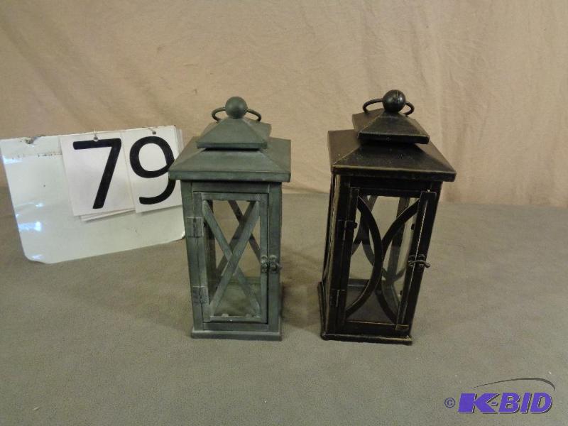 Lot of 2 New Display Model Metal and Glass La...