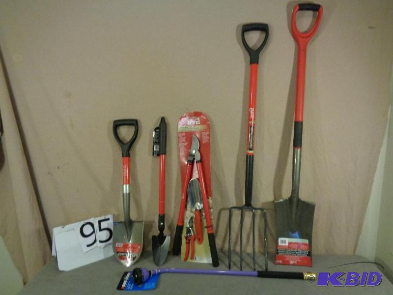 NEW Shovels, Fork, Hand Tools, Hose Sprayer. ...
