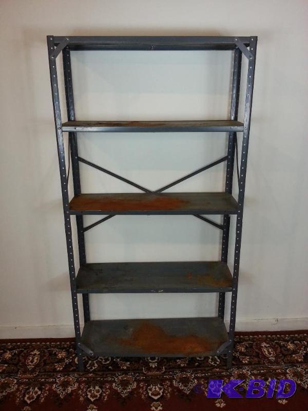 lot 27 image: Industrial Steel Shelving Rack  5 Shelf  6 t...