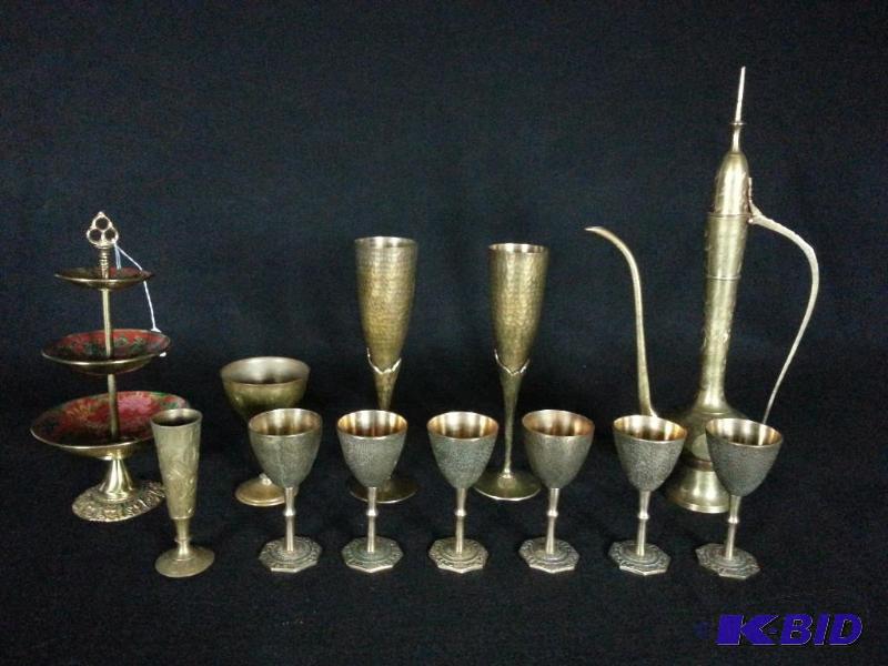 lot 85 image: Lot of (12) Brass Pieces