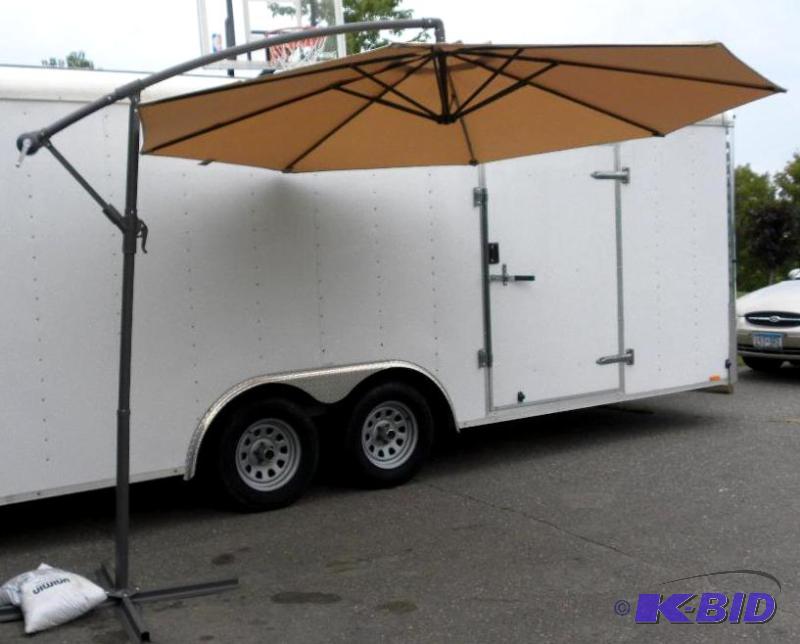 10 foot Cantilever Umbrella, khaki, self stan...