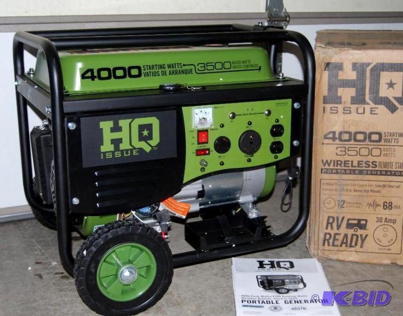 HQ ISSUE 4,000W Gas Generator with Electric S...