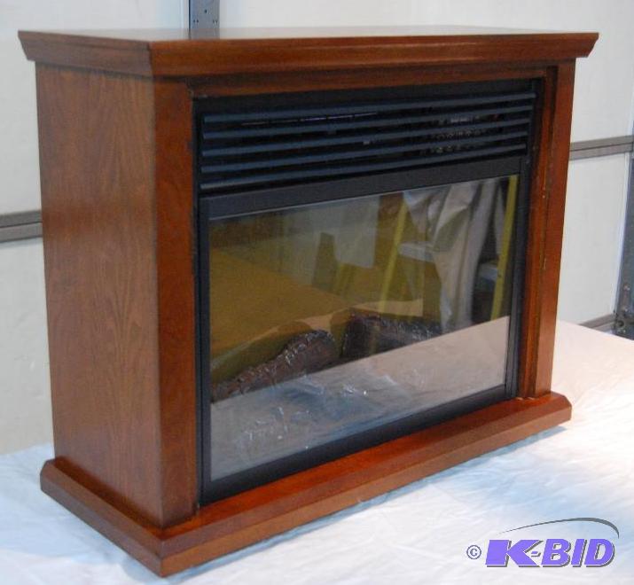Rolling Infrared Fireplace With Mantel, adjus...
