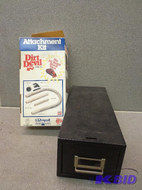 lot 100 image: Dirt Devil Attachment Kit and File Box   File...
