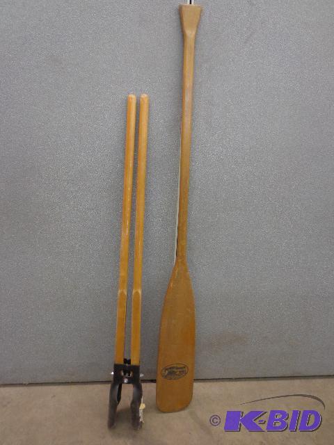 lot 105 image: Post Hole Digger and (1) Paddle...