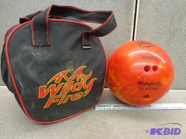 lot 113 image: Brunswick Bowling Ball and Bag...