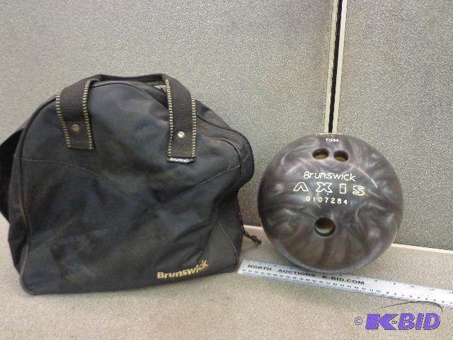 lot 114 image: Brunswick Bowling Ball and Bag...