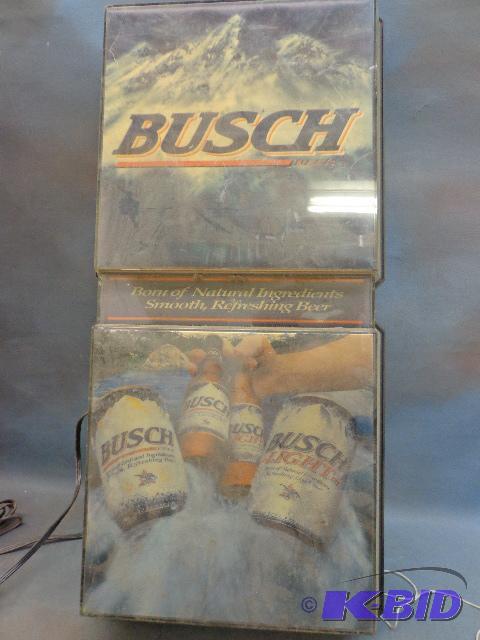 lot 117 image: Busch Lighted Sign   12 x 24  Does not work ...