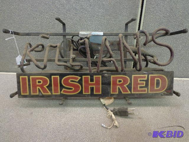 lot 138 image: Irish Red Neon Sign   Broken ...
