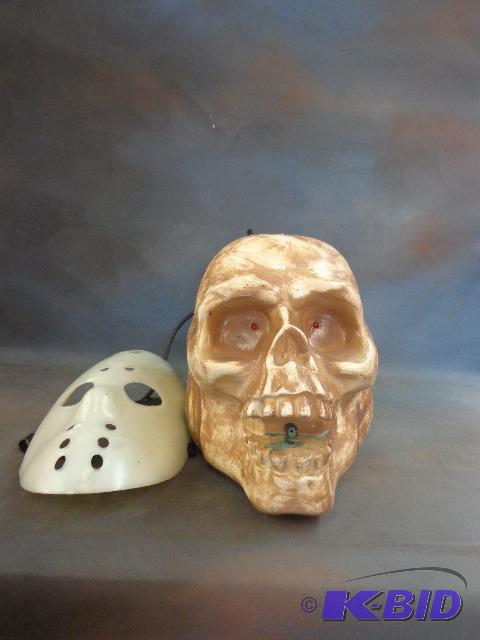lot 42 image: Halloween Box   Jason mask  fogger, works ...