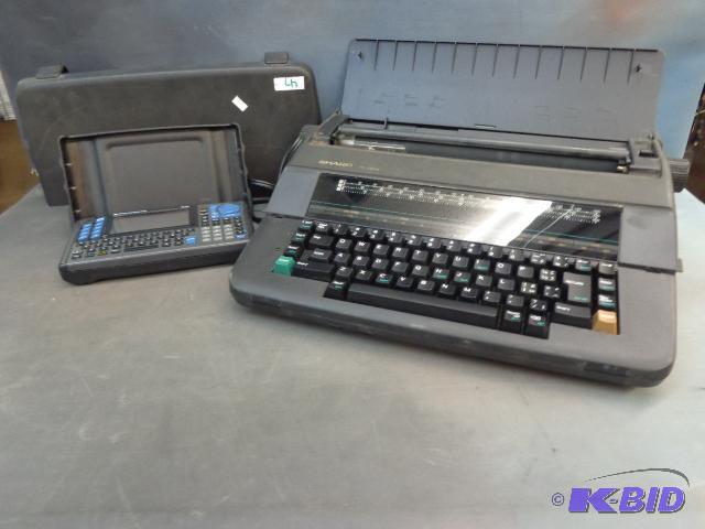 lot 47 image: Sharp PA-3100 II Typewriter and Texas Instrum...