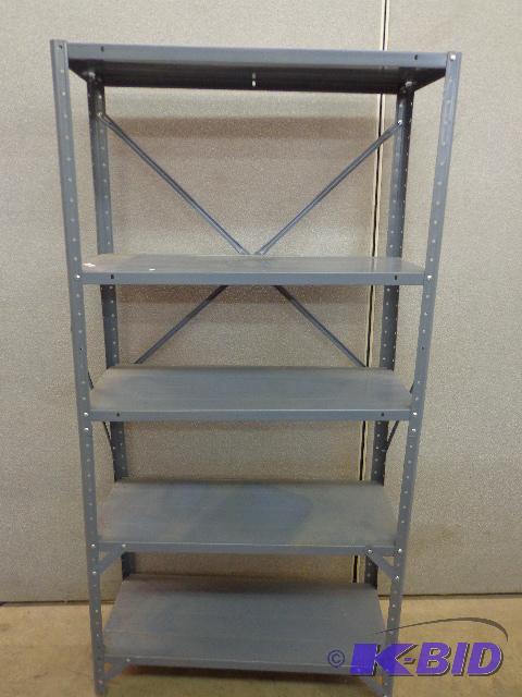 lot 85 image: Metal&nbspShelving   5 shelves  30 x 12 x 60...
