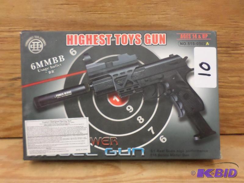 lot 10 image: New 6mm-BB Air Soft Pistol With 1-Round Magaz...