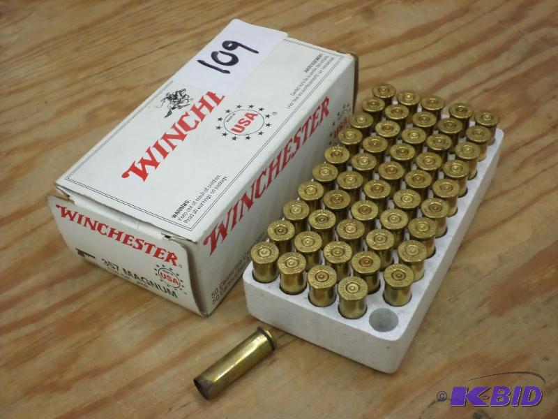 lot 109 image: (50) Winchester .357-Magnum Shell Casings...