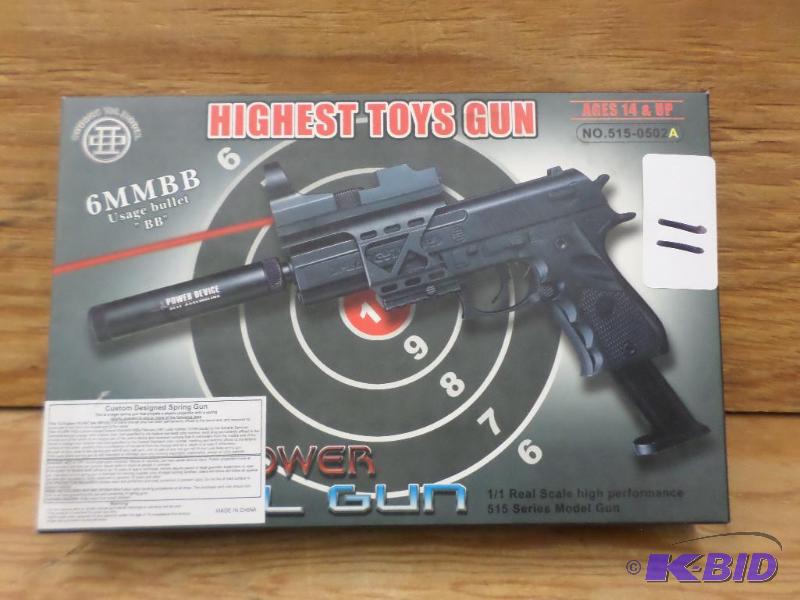 lot 11 image: New 6mm-BB Air Soft Pistol With 1-Round Magaz...