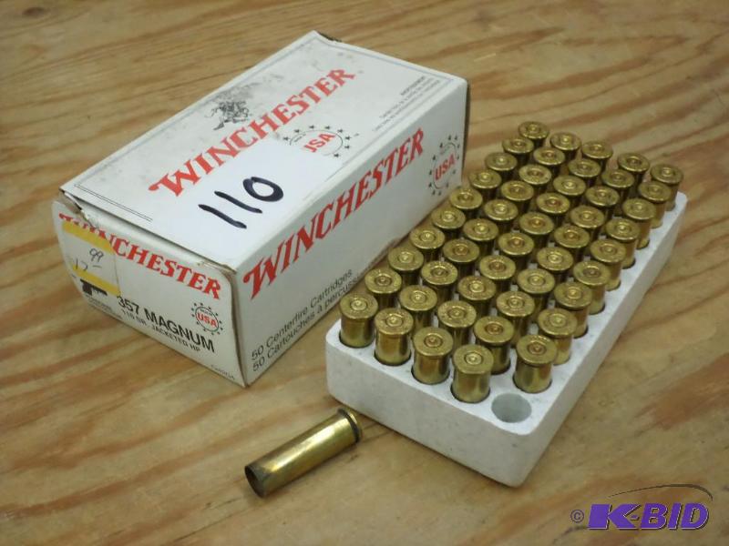 lot 110 image: (50) Winchester .357-Magnum Shell Casings...
