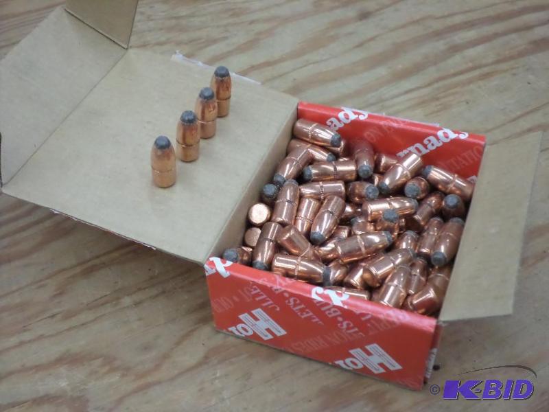 lot 118 image: Box Of Hornady 220gr .375 Interlock GR-FP Bul...