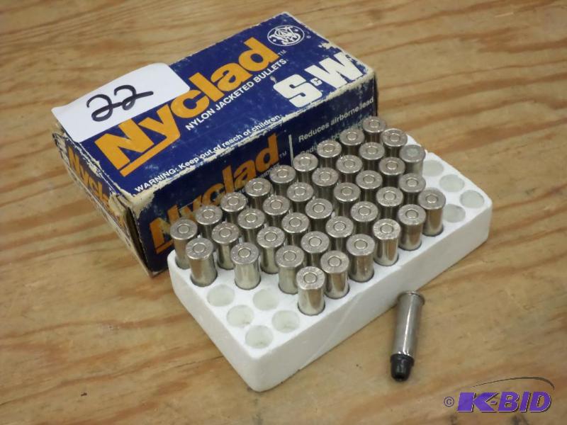 lot 22 image: (39) Rounds S&ampW Nyclad .38-Special 125gr ...