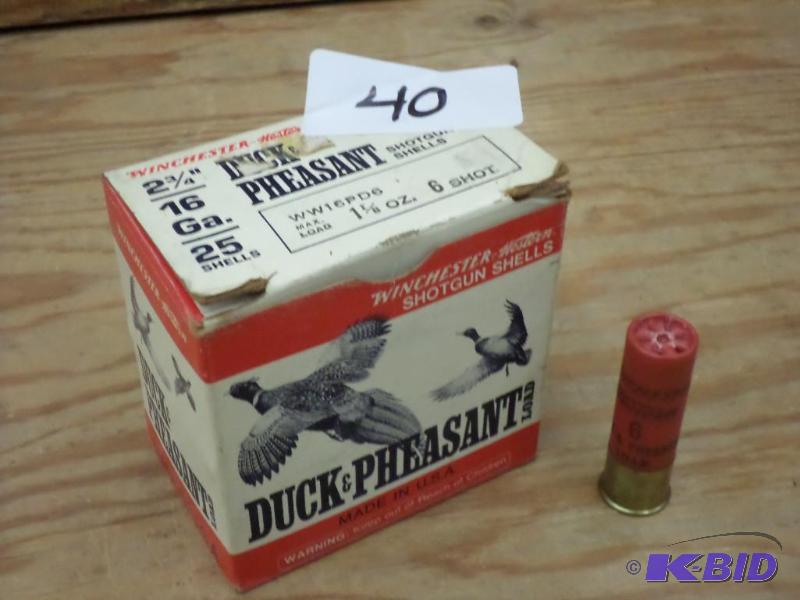 lot 40 image: (25) Winchester 16-Gauge 2.75" #6 Shotsh...