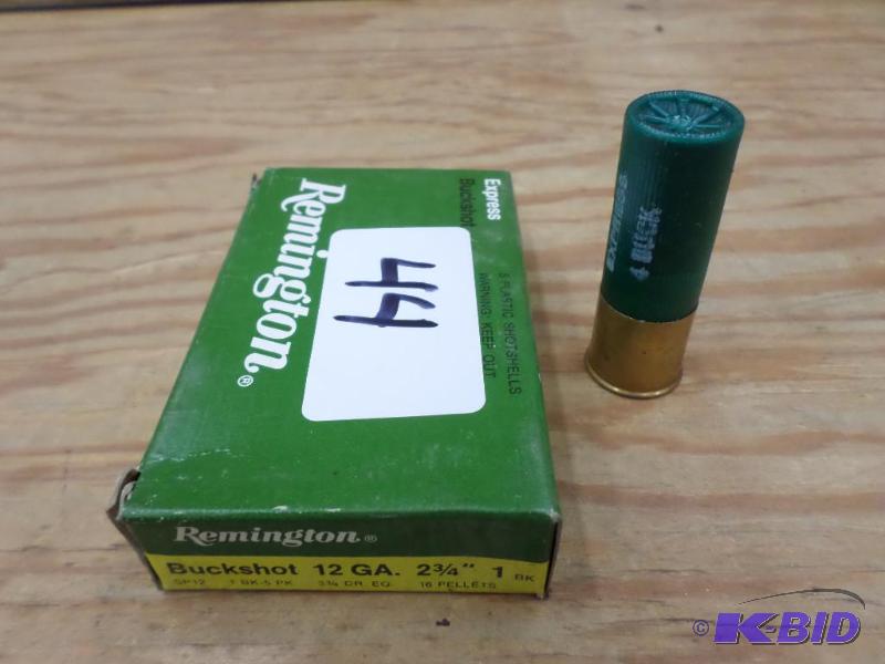 lot 44 image: (5) Remington 12-Gauge 2.75" #4 Buckshot...