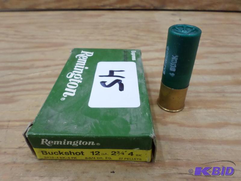 lot 45 image: (5) Remington 12-Gauge 2.75" #4 Buckshot...