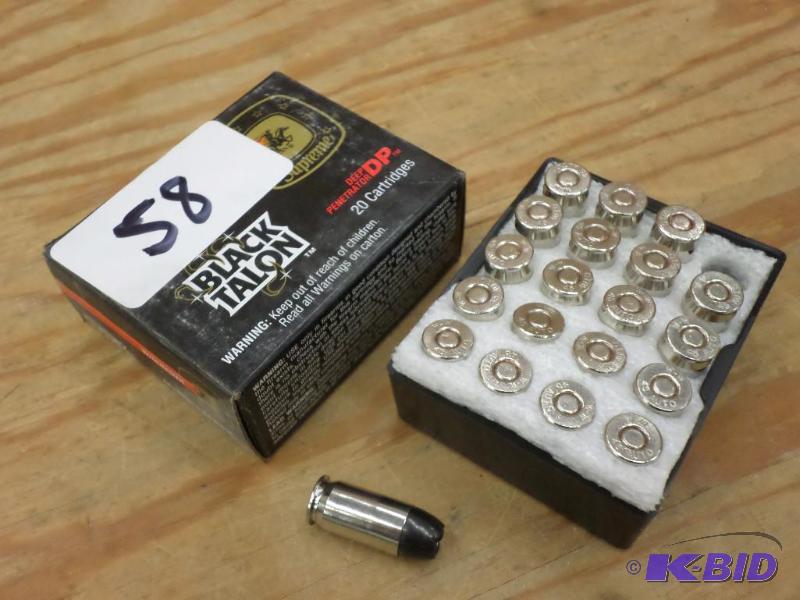 lot 58 image: (20) Rounds Winchester Black Talon .45-Auto 2...
