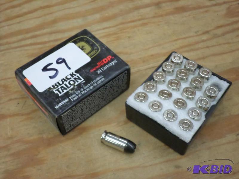 lot 59 image: (20) Rounds Winchester Black Talon .45-Auto 2...