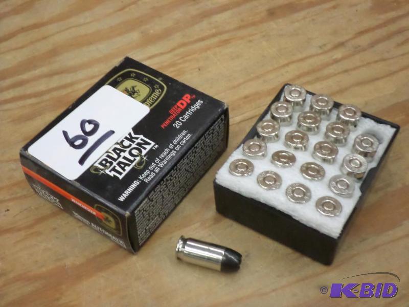 lot 60 image: (20) Rounds Winchester Black Talon .45-Auto 2...