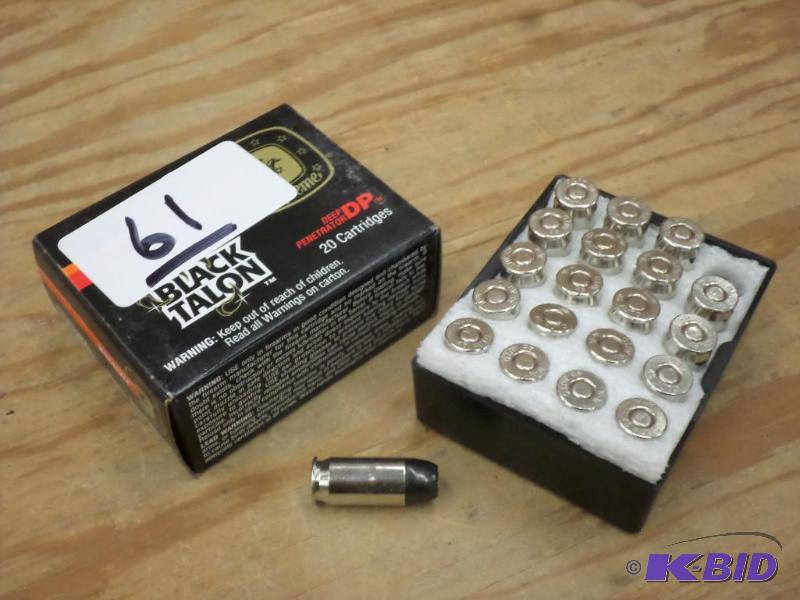 lot 61 image: (20) Rounds Winchester Black Talon 10mm 200gr...