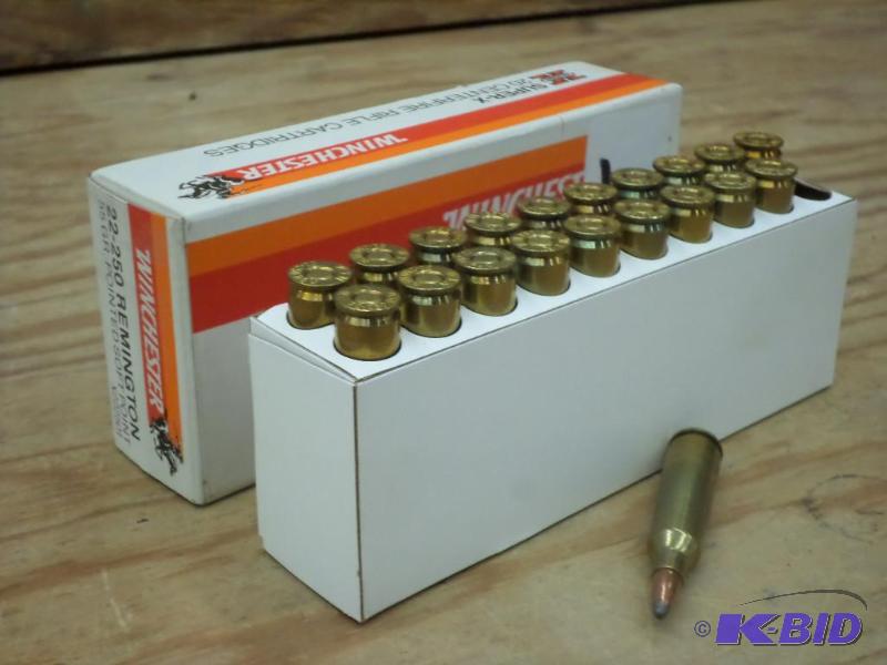 lot 66 image: (20) Rounds Winchester .22-250 Remington 55gr...