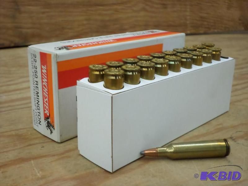 lot 68 image: (20) Rounds Winchester .22-250 Remington 55gr...