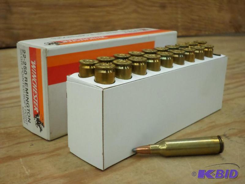 lot 69 image: (20) Rounds Winchester .22-250 Remington 55gr...