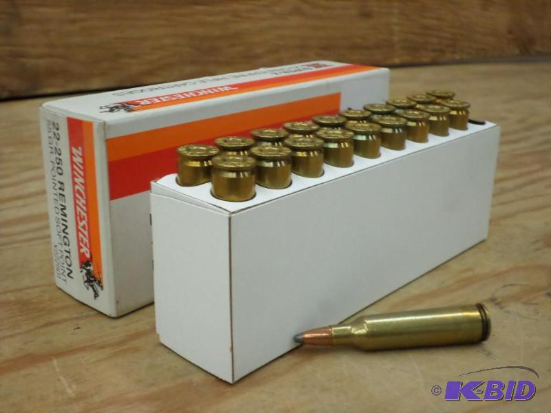 lot 70 image: (20) Rounds Winchester .22-250 Remington 55gr...