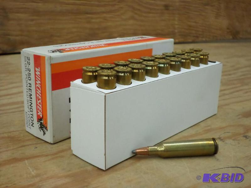 lot 71 image: (20) Rounds Winchester .22-250 Remington 55gr...