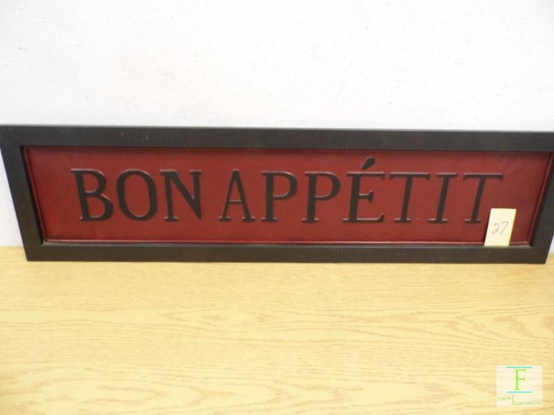 lot 27 image: Bon Appettit Sign