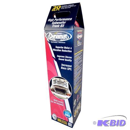 lot 111 image: Dynamat 19405 18 x 32 x 0.067 Thick Self-Adhesive Sound Deadener with Xtreme Trunk Kit,