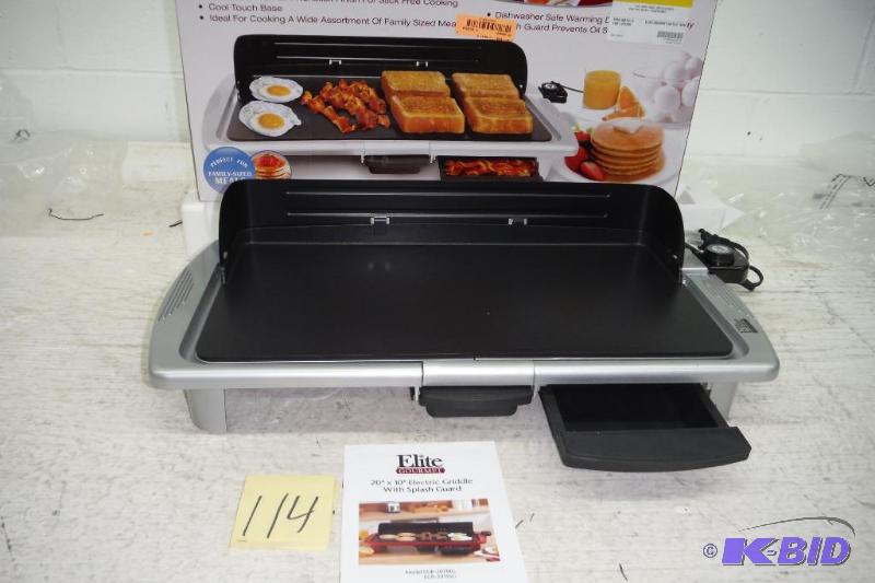 lot 114 image: Elite Electric Indoor Griddle