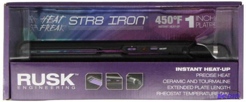 lot 130 image: Rusk RSK806 Heat Freak Professional Str8 Ceramic Tourmaline Flat Iron, 1 Inch