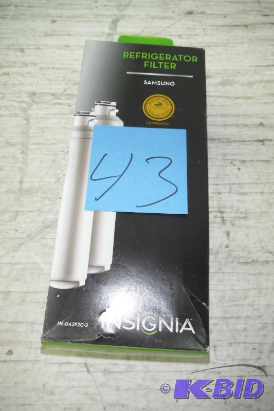 lot 43 image: Insignia Samsung Refridgerator filter 2 pack
