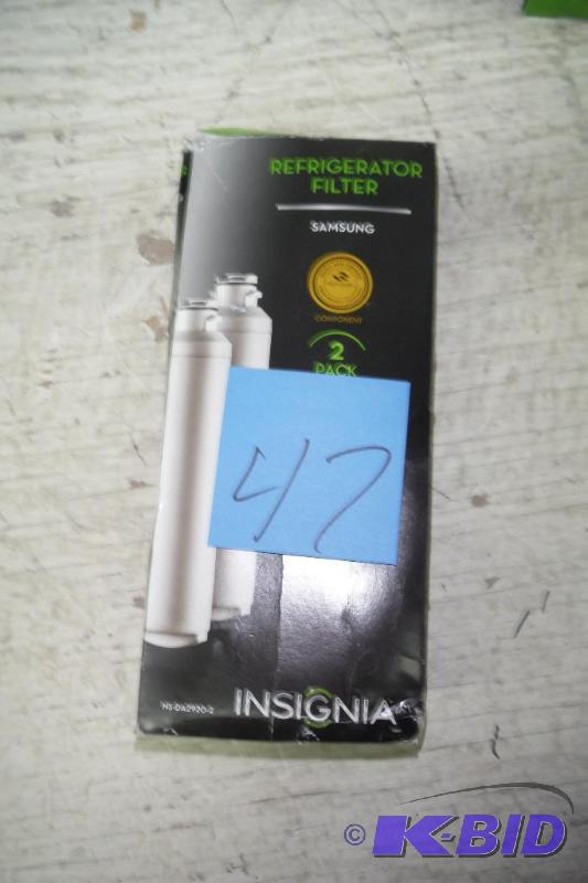 lot 47 image: Insignia Samsung Refridgerator filter 2 pack