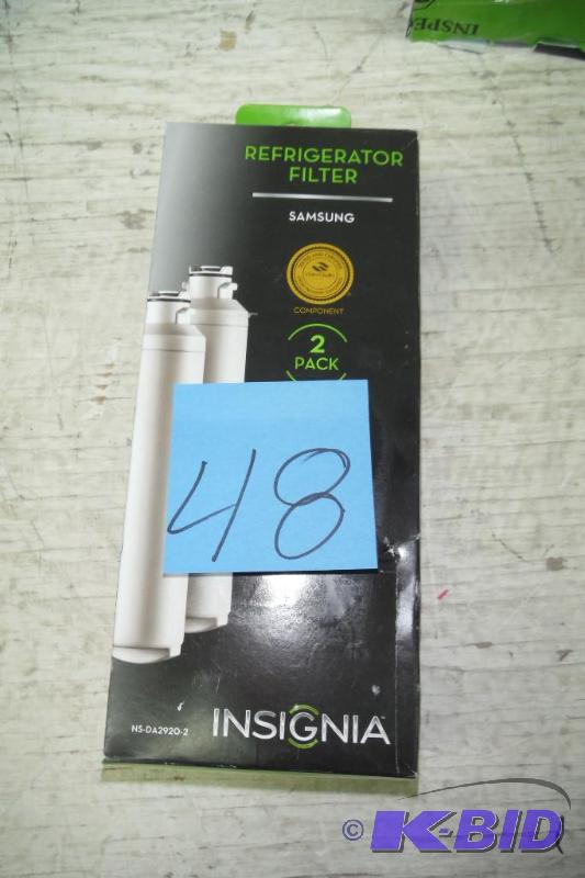 lot 48 image: Insignia Samsung Refridgerator filter 2 pack