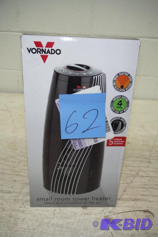 lot 62 image: Vornado SRTH Small Room Tower Heater, Black
