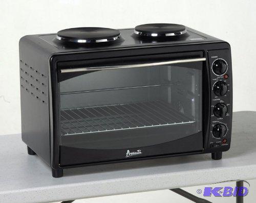 lot 7 image: Avanti MKB42B BLK Oven Convection Toaster 2BURNERS Mini Kitch