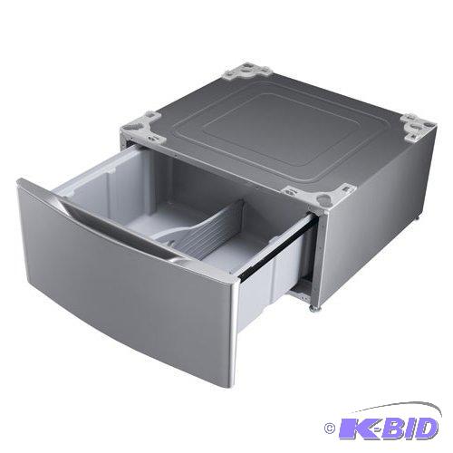 lot 75 image: LG WDP5V 29 In. Wide Laundry Pedestal with Drawer - Graphite Steel