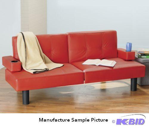 Jessica Convertible Futon - Red - Dual-use pr...
