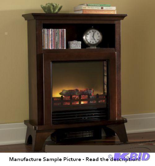 Cherry Finish Petite Electric Fireplace with ...