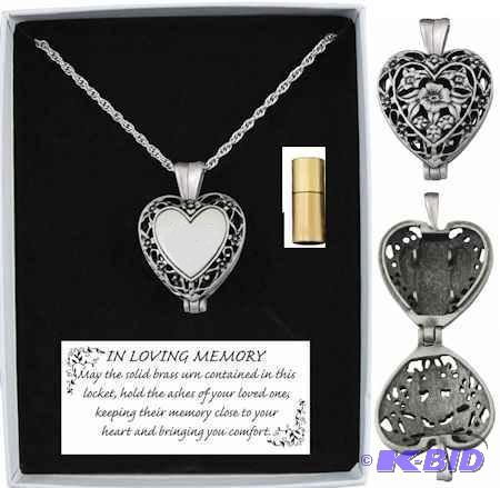 Memory Locket with Ash Holder - For pets or l...
