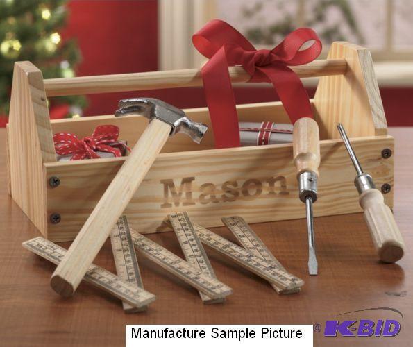 Personalized Wooden Tool Box with Tools - Dev...
