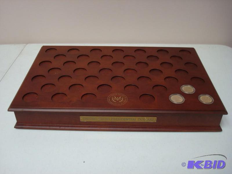 US Presidential Dollars Box And Three $1 Coin...